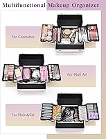 Gradient Purple 4-in-1 Rolling Makeup Trolley — image 4