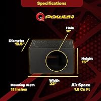 Q Power QBOMB12VL 12-Inch Side Ported Subwoofer Enclosure — image 3
