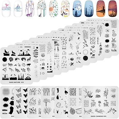 KADS 20pcs Nail Stamp Plates Set