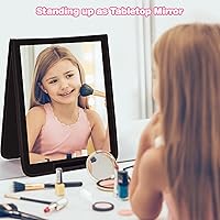 LPHUMEX Foldable Portable Full Length Mirror, 33″x13″, Black — image 3