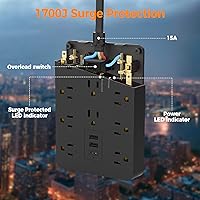 TESSAN Surge Protector Power Strip 10 FT — image 2