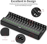 BONAI 16-Bay AA AAA Battery Charger for NiMH NiCD — image 7