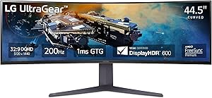 LG 45GR65DC-B Ultragear 45-Inch Curved Gaming Monitor