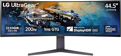 LG 45GR65DC-B Ultragear 45-Inch Curved Gaming Monitor