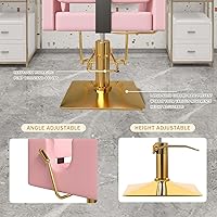 LUXMARS Heavy Duty Barber Chair, Pink — image 7