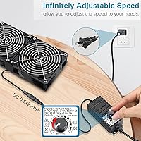 GDSTIME Dual 120mm x 38mm Computer Fan — image 3