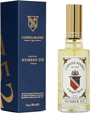 Caswell-Massey Number Six Gold Cap Cologne 3oz