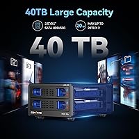 Cenmate 3 Bay Hard Drive Enclosure 60TB with Cooling Fan — image 2