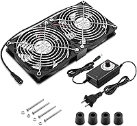 AmRunJe 2X 120mm Computer Fan with AC Plug — image 7