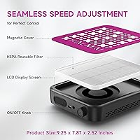 HALMAI Nail Dust Collector - 800Pa Suction, 5000 RPM Motor, HEPA Filter — image 7