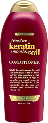OGX Frizz-Free + Keratin Smoothing Oil Conditioner, 25.4oz