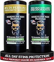 Masculine Man Aluminum Free Deodorant for Men - Invigorate (2-Pack, 6.4oz) — image 1