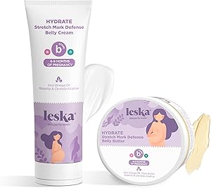 Leska Maternity Cream 2-Pack Stretch Mark Defense Belly Cream & Butter Review