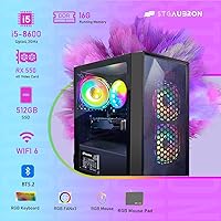 STGAubron Gaming PC Desktop, Intel Core i5-8600, Radeon RX 550 4GB, 16GB RAM, 512GB SSD — image 3