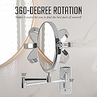 OVENTE 7″ Wall Mounted Makeup Mirror with 1X/10X Magnification — image 3