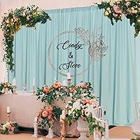 MYSKY HOME Light Green Backdrop Curtains 5ft x 10ft (2 Panels) — image 3