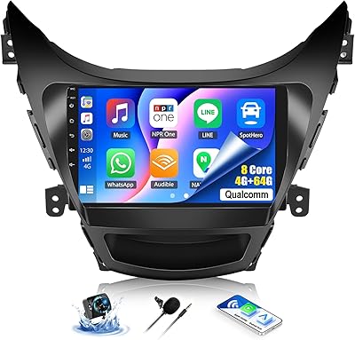 SIXWIN Android Car Stereo for Hyundai Elantra 2011-2013, 9-inch, 8-Core, 4G+64G