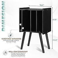 2BHOME Wooden LP Record Player Stand with 4 Cabinets — image 3
