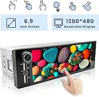 TKOWQM 2025 Wireless CarPlay Android Auto Single Din Radio — image 2