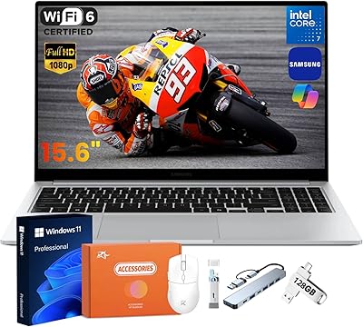 Samsung Galaxy Book4 15.6-inch Laptop, Intel Core i7, 16GB RAM, 4TB SSD