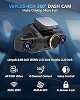 HUPEJOS V8PLUS 4K UHD 4-Channel Dash Cam — image 3