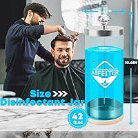 Aifeiter Barbicide 42 oz Disinfectant Jar with Stainless Steel Tray — image 4