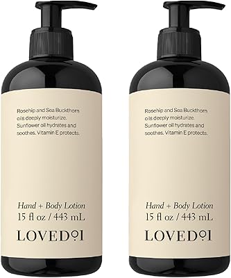 Loved01 Hand & Body Lotion, John Legend Skincare, Fragrance-Free, 15oz (2-Pack)