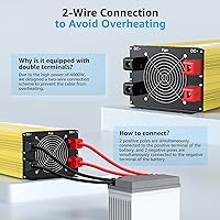 XWJNE 4000W Pure Sine Wave Power Inverter 12V DC to 120V AC — image 4