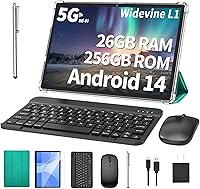 PYNAREL TB02 Android Tablet with Keyboard, 26GB RAM, 256GB Storage — image 1