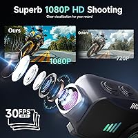 Moman H4C Motorcycle Helmet Headset with 1080P Camera — image 2