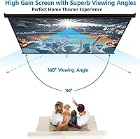Saicool 100-inch 16:9 HD Portable Manual Pull Down Projector Screen — image 4