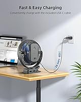 Koonie 10000mAh Rechargeable Portable Clip-on Fan — image 7