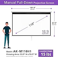 Akia Screens 110-inch Manual Projector Screen — image 5