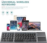 JPHTEK Foldable Bluetooth Keyboard with Touchpad — image 3