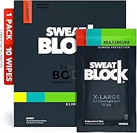 SweatBlock Clinical Strength XL Antiperspirant Body Wipes 10 Pack — image 1