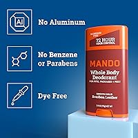 Mando Whole Body Deodorant For Men - Bourbon Leather, 2.6oz (Pack of 2) — image 3