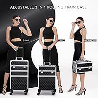 FRENESSA 3 in 1 Rolling Makeup Train Case — image 4