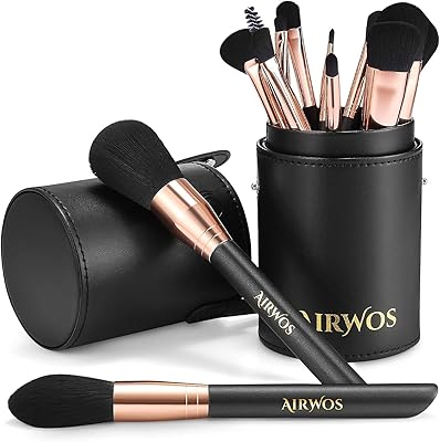 AirWos 14 Pcs Professional Makeup Brush Set with Case