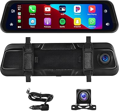 Hikity Wireless CarPlay Mirror Dash Cam