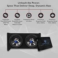 Rockville RV10.2B Dual 10-inch Subwoofer Enclosure with Amplifier — image 2