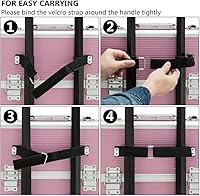 Mefeir 2 in 1 Rolling Makeup Train Case (Pink) — image 6