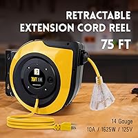EP Retractable Extension Cord Reel 75ft 14 AWG 3C SJTOW — image 2