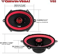Cerwin Vega V68 6X8 2-Way Coaxial Car Audio Speakers — image 5