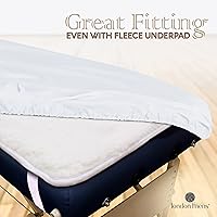 LONDON LINENS Soft Microfiber Massage Table Sheets Set - White — image 5