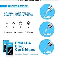 Emalla Eliot Tattoo Cartridge Needles 0803RLL, 20 Pcs — image 2
