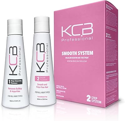 KCB Professional Smooth System 2-Step Brazilian Keratin Hair Treatment 3.38oz