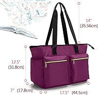 Damero Teacher Tote Bag with Padded Laptop Sleeve — image 6