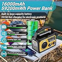 FFQRLP H21 Solar Crank Emergency Radio 16000mAh — image 4