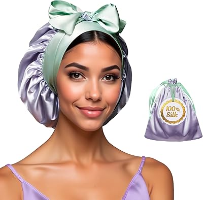 Wonder Family Real Silk Bonnet for Sleeping – Lavender