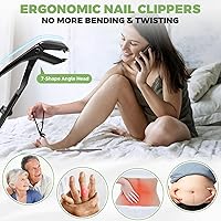 HANDWENG Toenail Clippers for Seniors Thick Nails 6-in-1 Set — image 2
